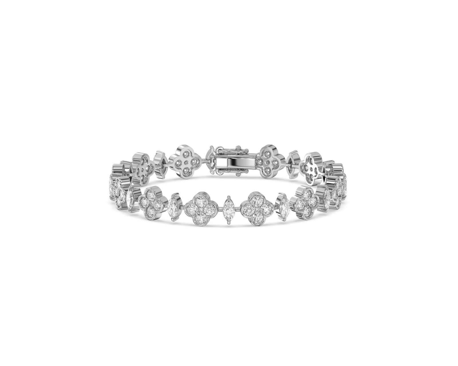 Floral Diamond Bangle