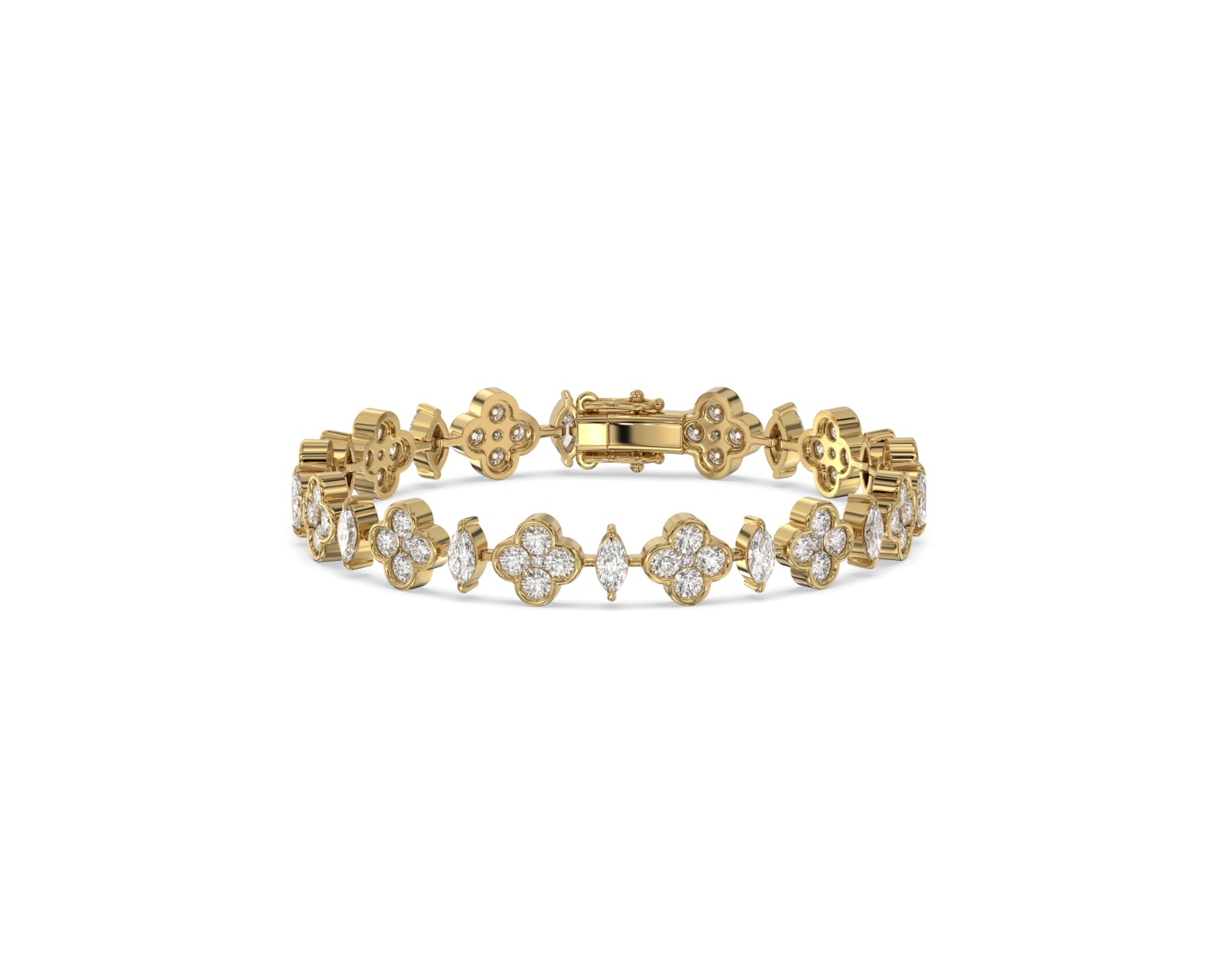Floral Diamond Bangle